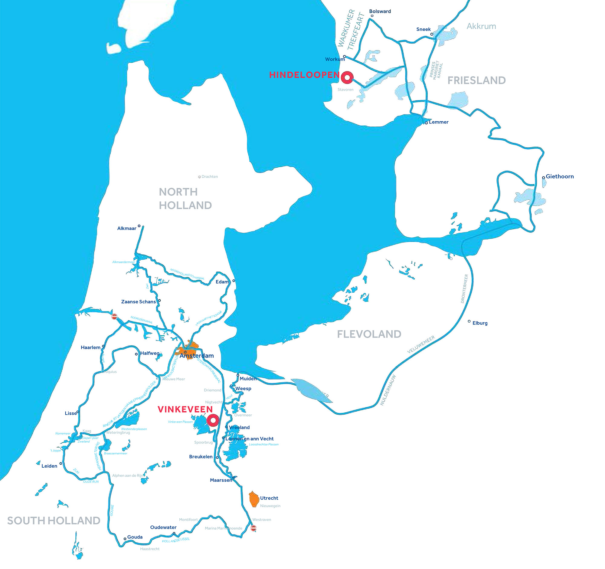 Holland Channel Ship Route